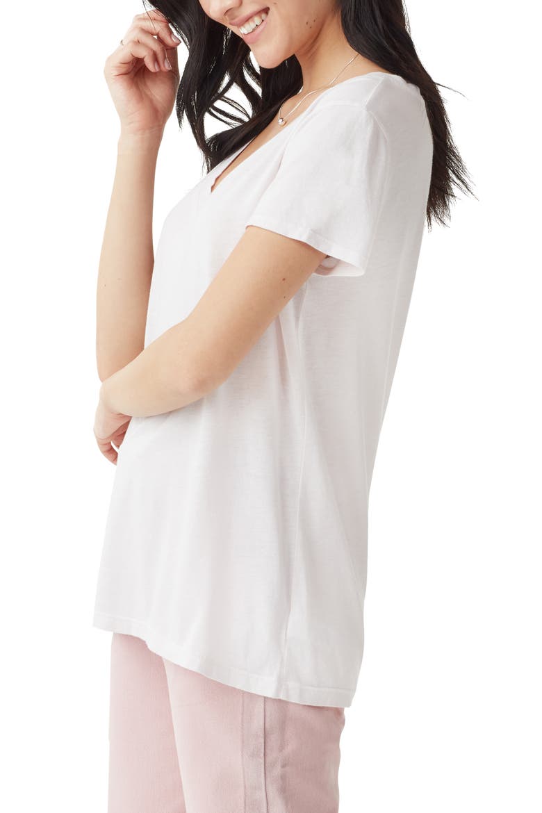 Kate V-Neck T-Shirt, Alternate, color, WHITE