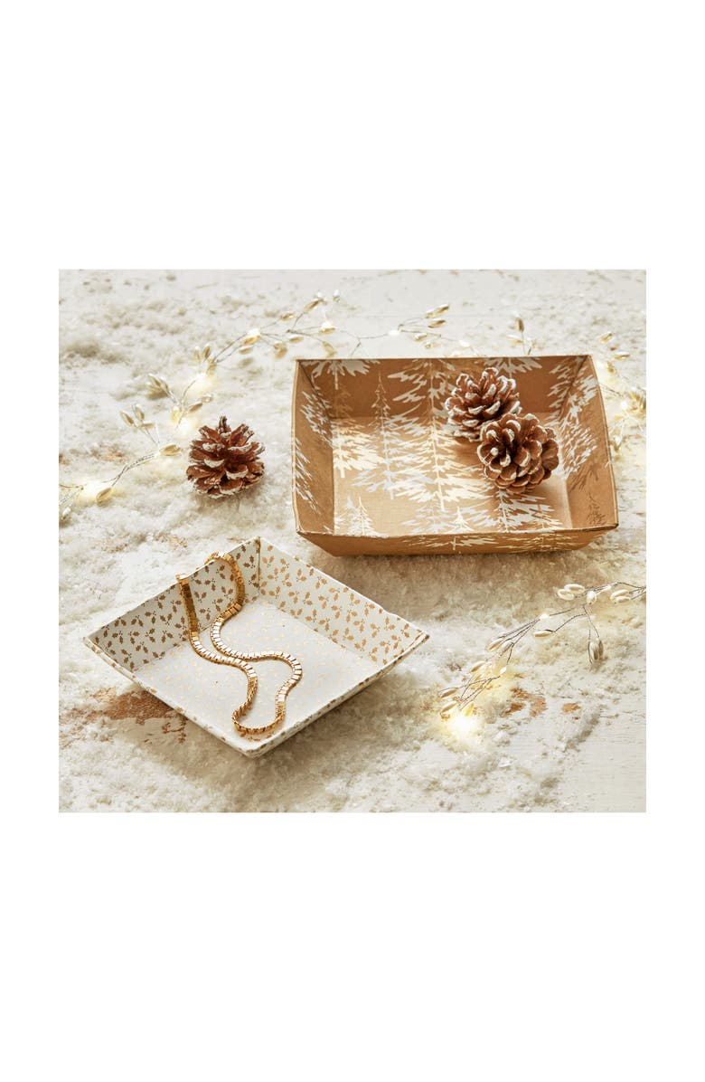tag Winter Wonderland Decorative Holiday Tray in Gold, Alternate, color, Gold