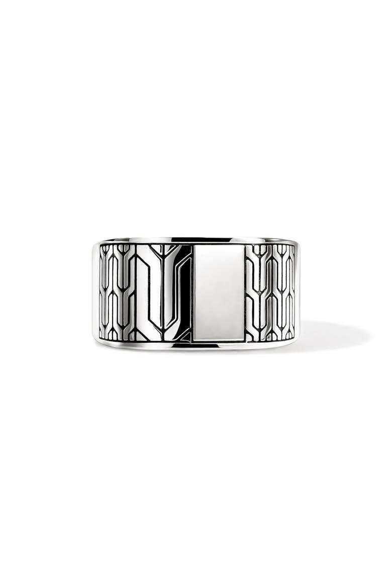 Icon 50 Signet Ring, Main, color, SILVER