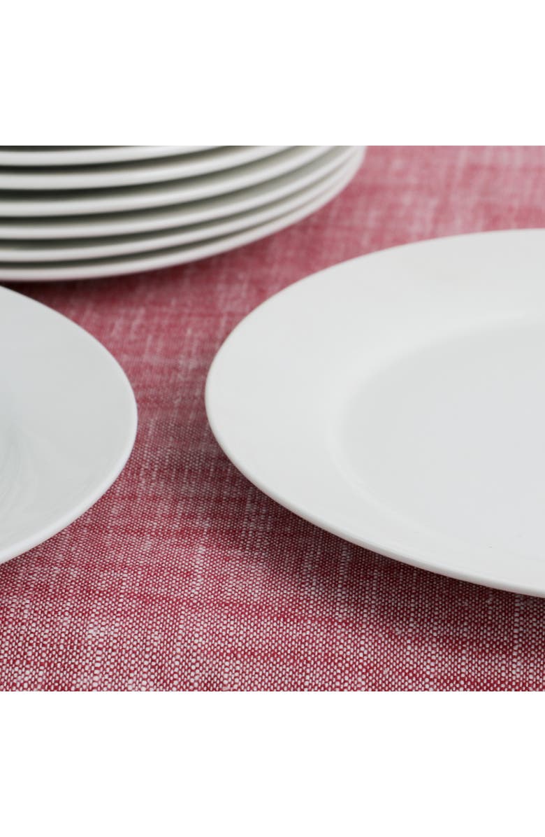 Gibson Home Noble Court 7.5 inch Dessert Plate Set , Set of 12, Alternate, color, White