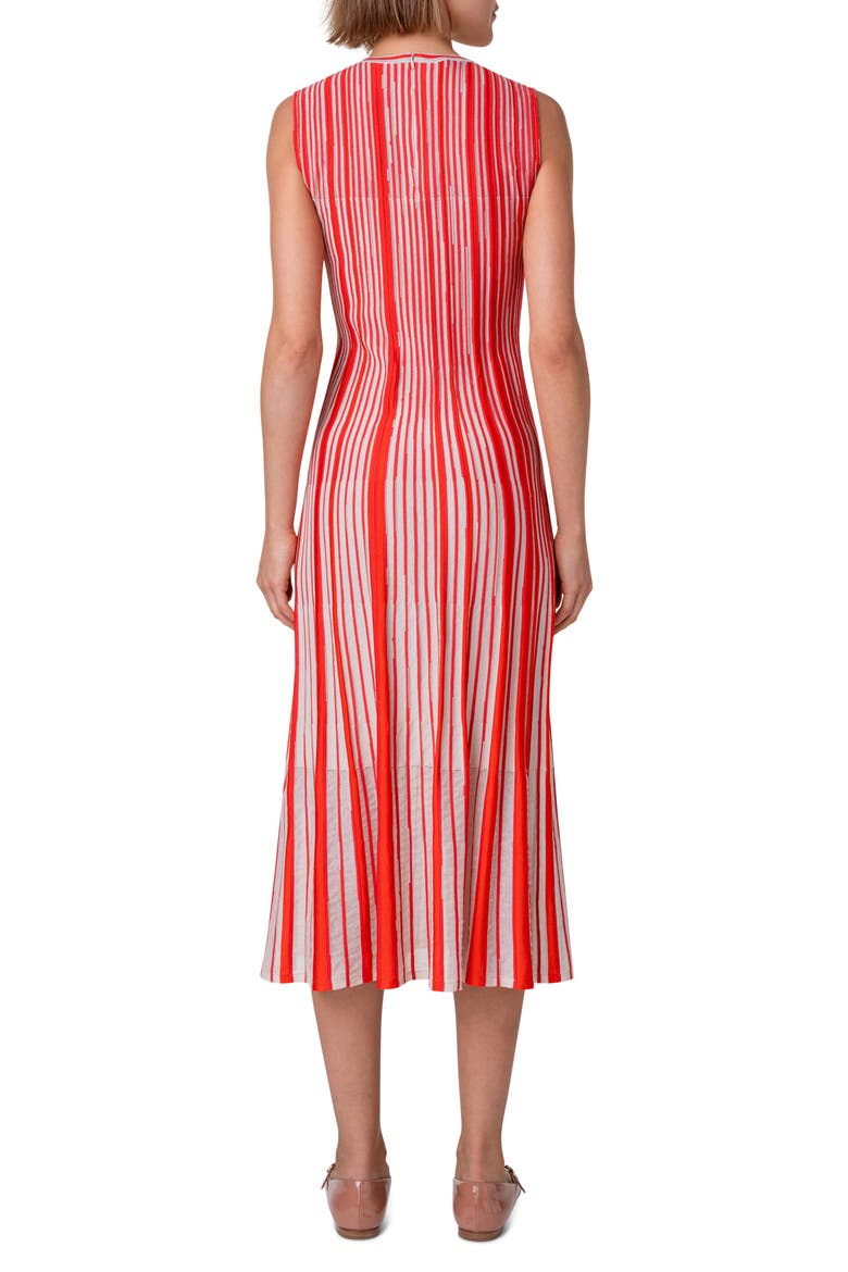 Asago Stripe Silk & Wool Blend Midi Sweater Dress, Alternate, color, POPPY-SAND