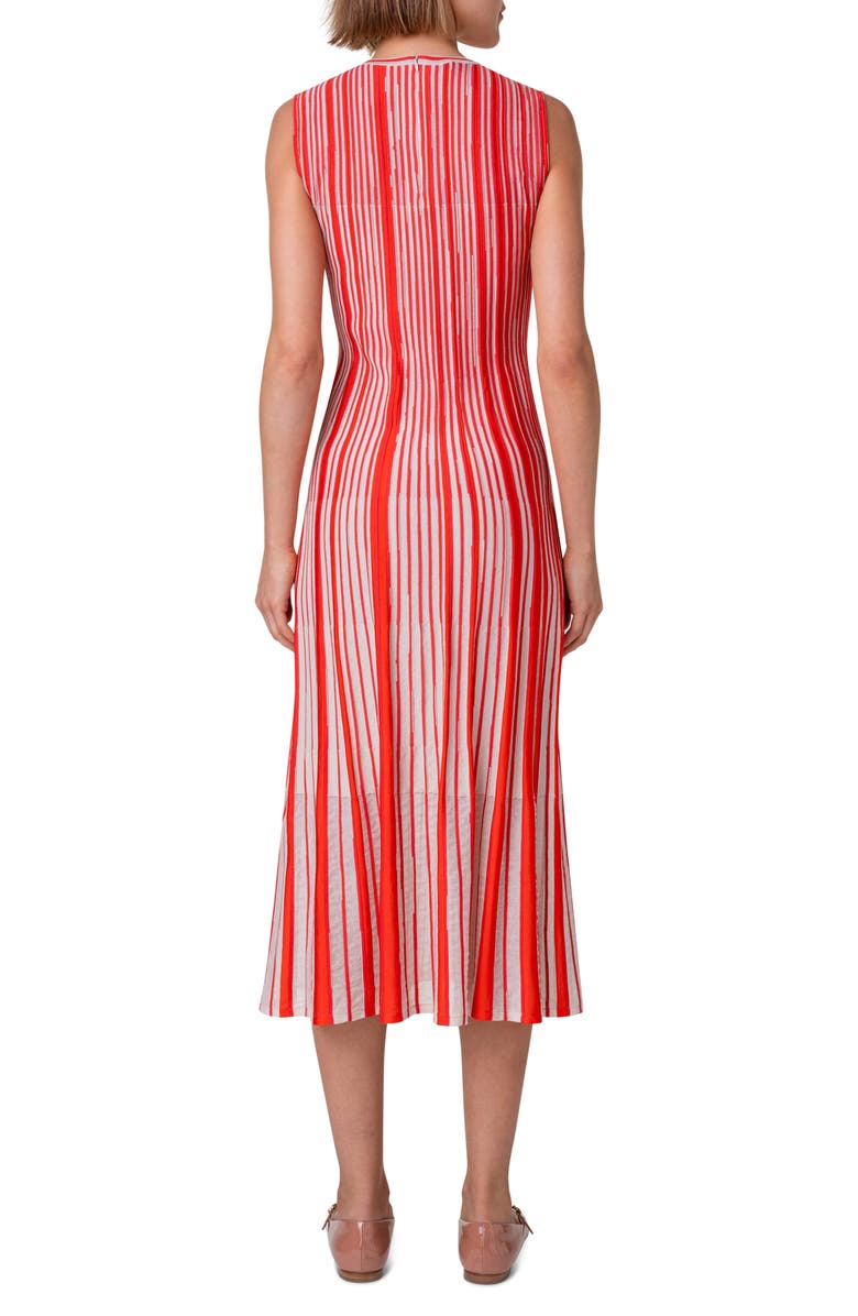 Akris Asago Stripe Silk & Wool Blend Midi Sweater Dress, Alternate, color,