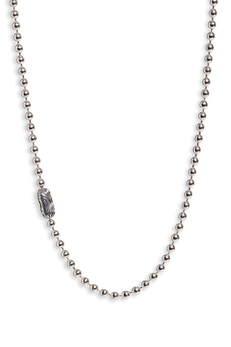 Men's Desert Sessions Ball Chain Necklace, Main, color, SILVER
