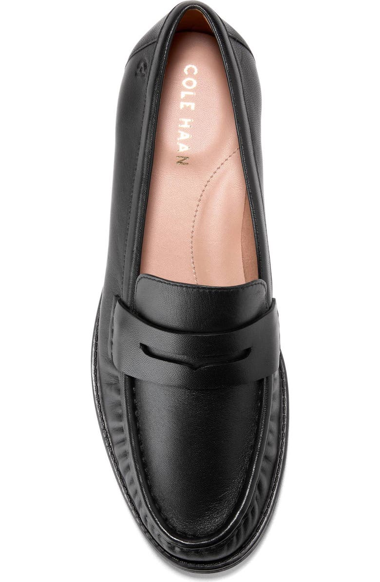 Cole Haan Stassi Penny Loafer, Alternate, color, Black Leather