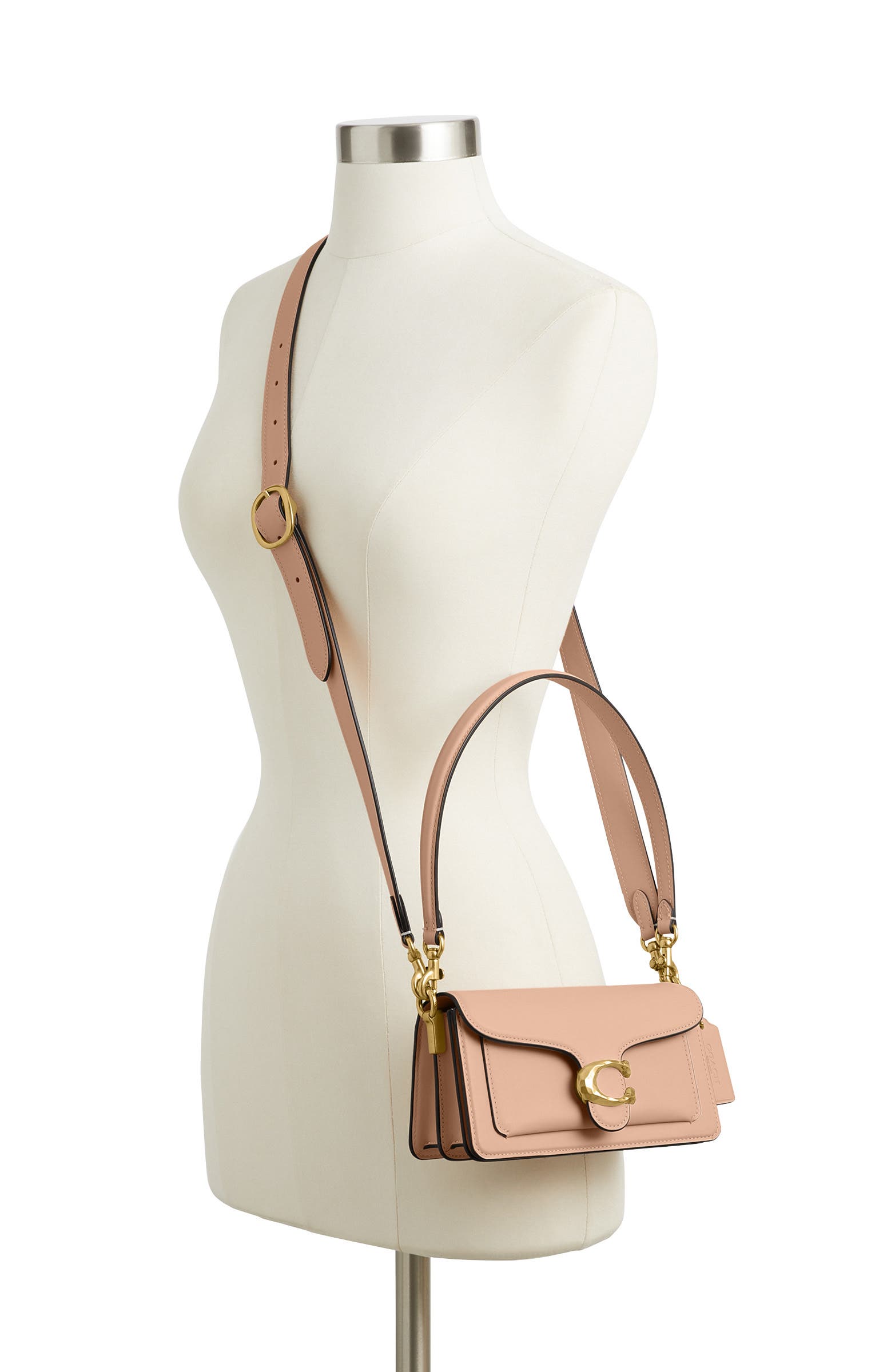 COACH Tabby 20 Glovetanned Leather Shoulder Bag, Alternate, color, Pink Cream