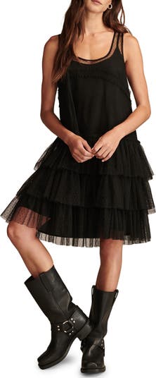 Lucky Brand Ruffle Tulle Sleeveless Party Dress Nordstrom