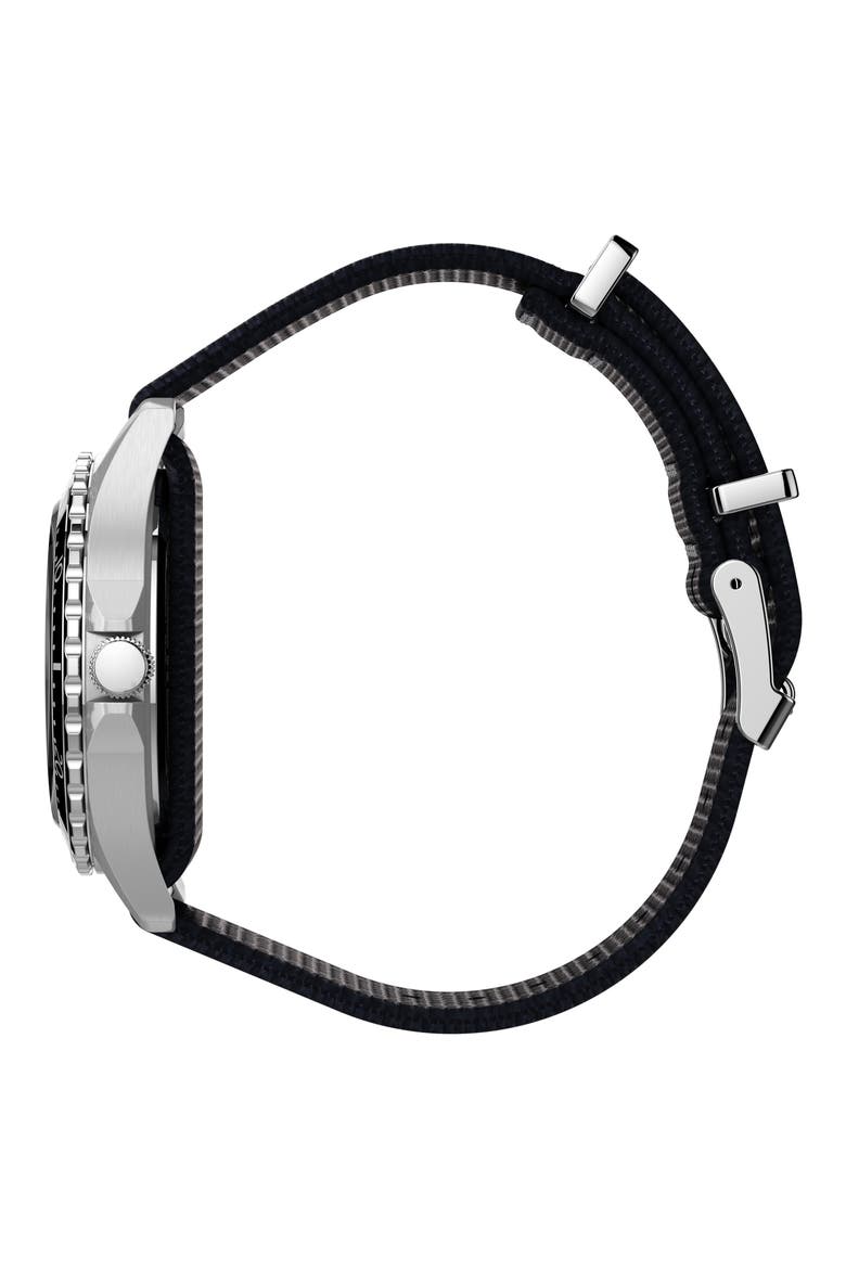 Navi XL NATO Strap Watch, 41mm, Alternate, color, BLUE/ SILVER