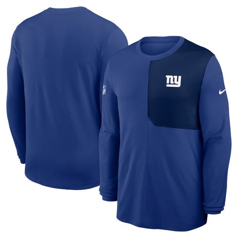 Men's Nike Royal New York Giants Sideline Coach UV Performance Long Sleeve T-Shirt
