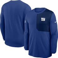 Nike Men's Nike Royal New York Giants Sideline Coach UV Performance Long Sleeve T-Shirt