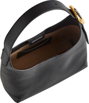 Puffy Buckle Leather Shoulder Bag