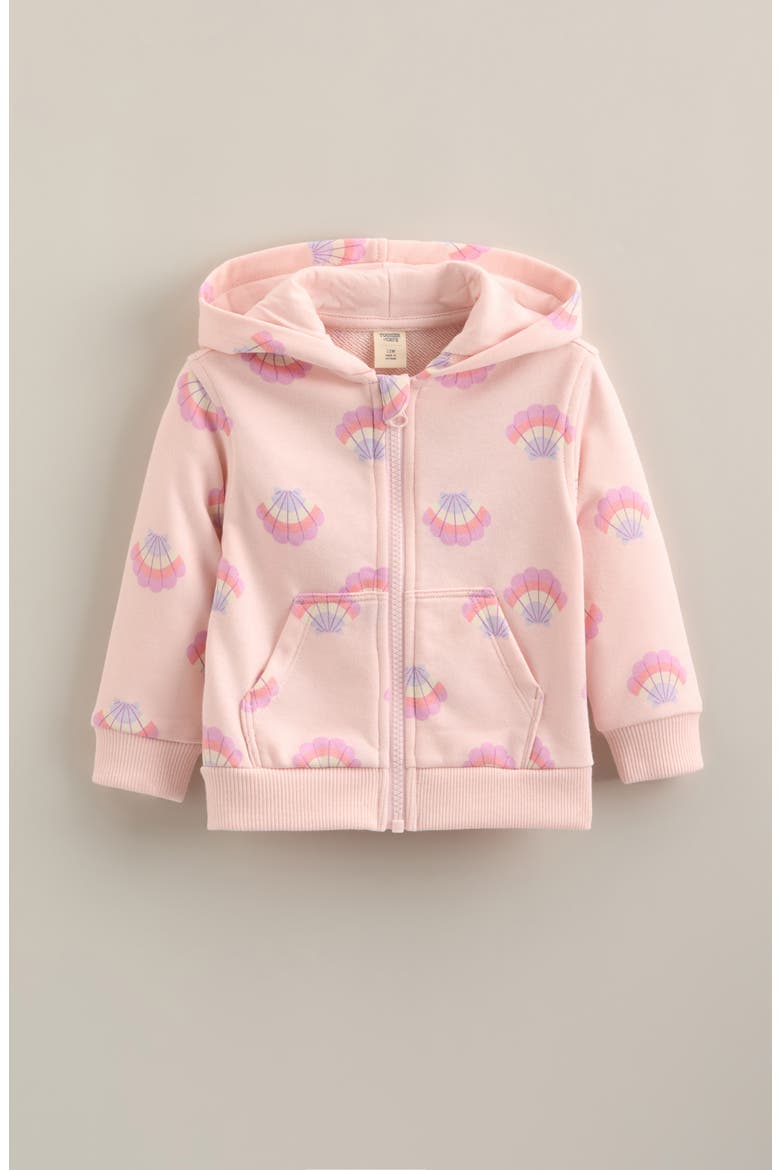 Zip Hoodie, Main, color, PINK BALM RAINBOW SEASHELLS