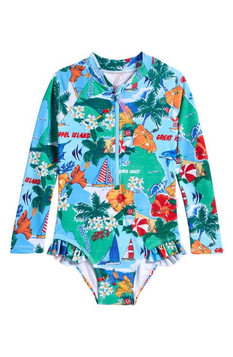 Kids' Viva Vacation One-Piece Rashguard Swimsuit (Toddler, Little Kid & Big Kid)