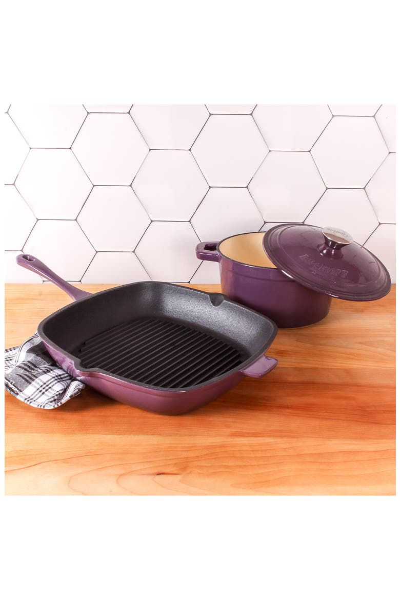 Neo 3-Piece Cast Iron Set, Alternate, color, PURPLE
