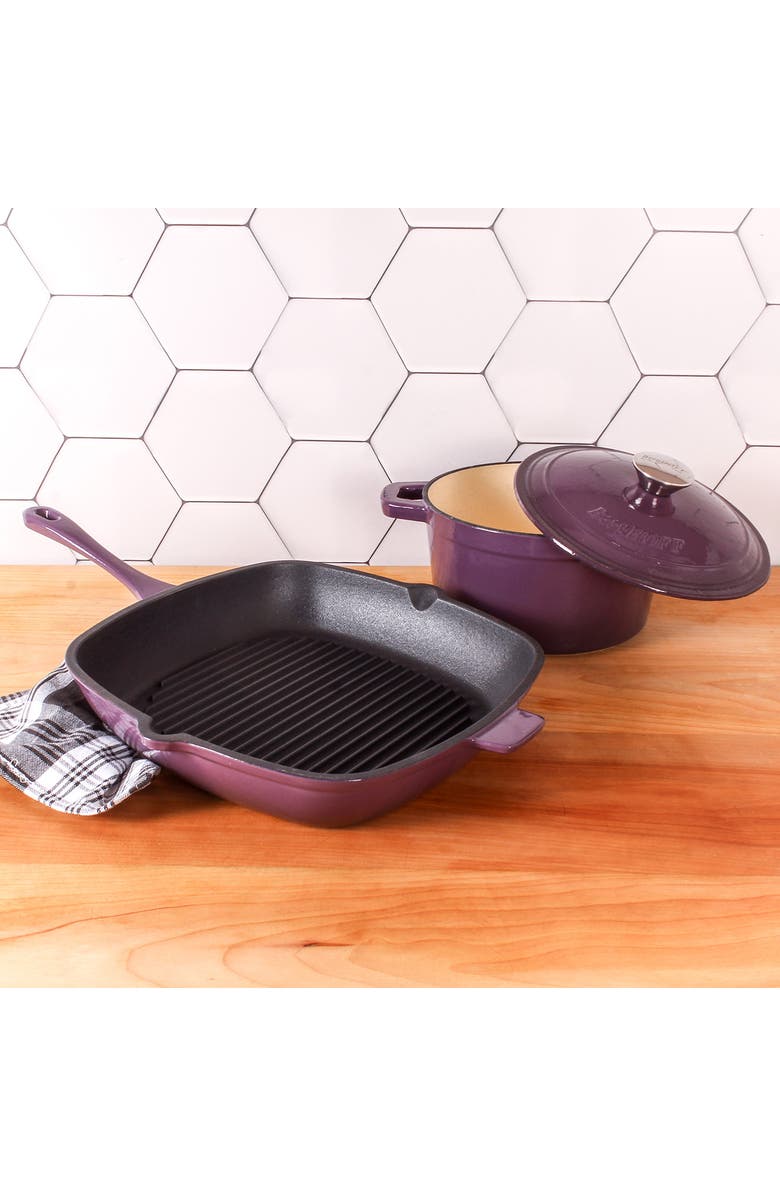 BergHOFF Neo 3-Piece Cast Iron Set, Alternate, color, Purple