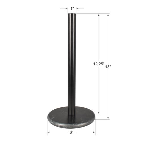 Happimess Avery Modern Classic Metal With Non Slip Weighted Marble Base Paper Towel Holder