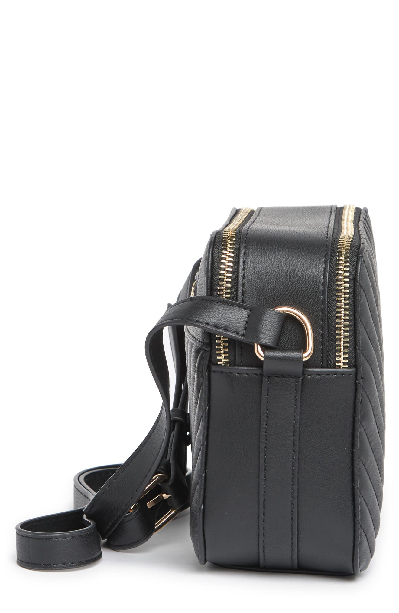 Steve Madden B Danna Chevron Quilted Faux Leather Camera Bag, Alternate, color, 