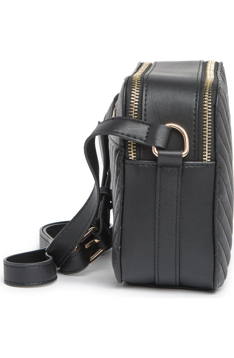 Steve Madden B Danna Chevron Quilted Faux Leather Camera Bag, Alternate, color,