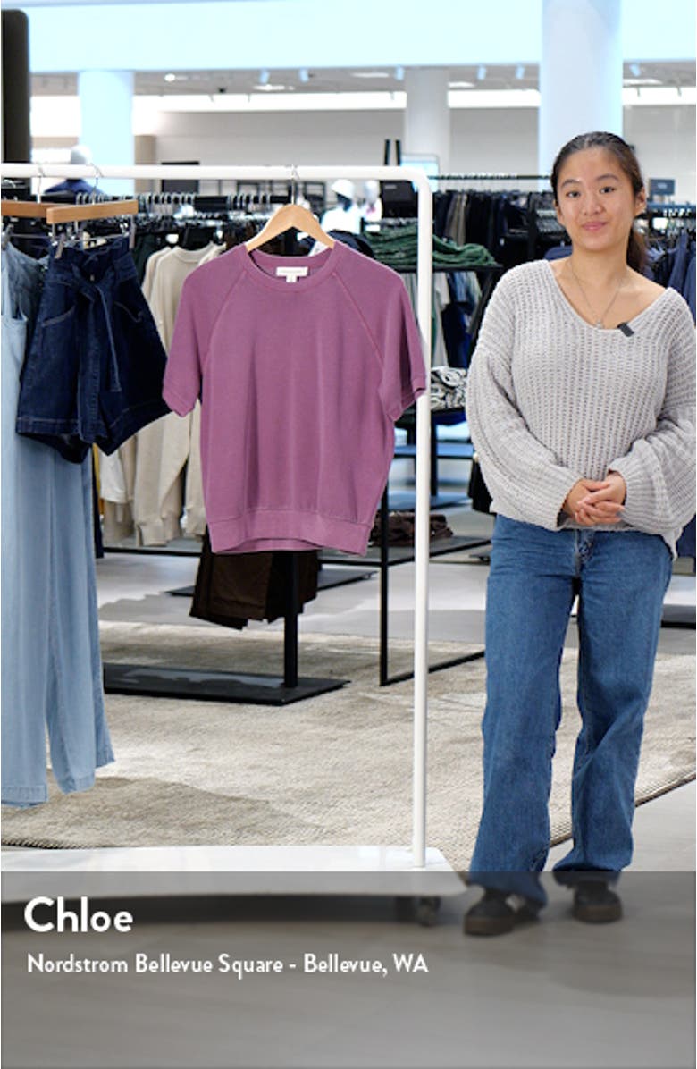 Short Sleeve Cotton Blend Sweatshirt, sales video thumbnail