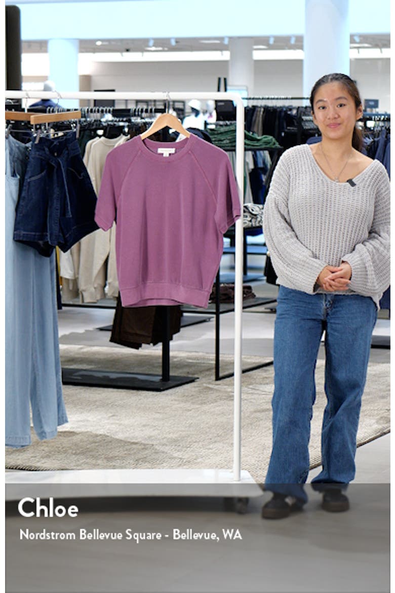 Short Sleeve Cotton Blend Sweatshirt video