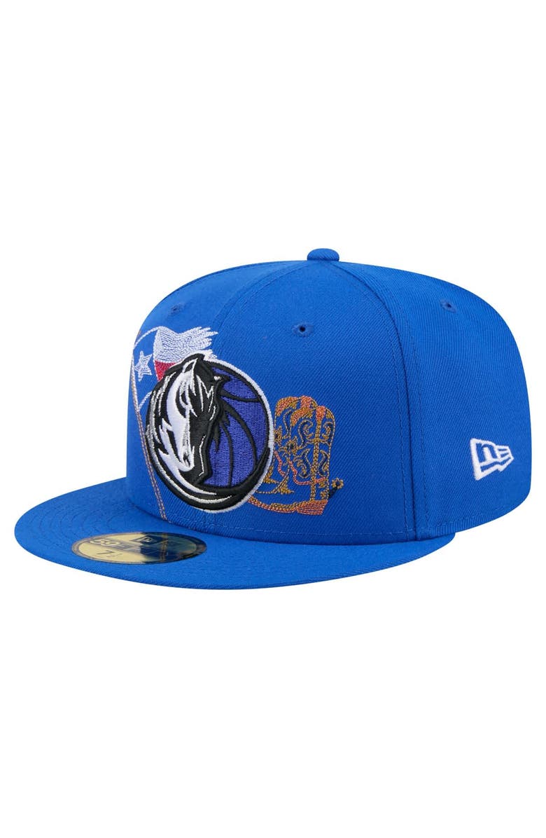 New Era Men's New Era Blue Dallas Mavericks State Stitch 59FIFTY Fitted Hat, Alternate, color, Blue
