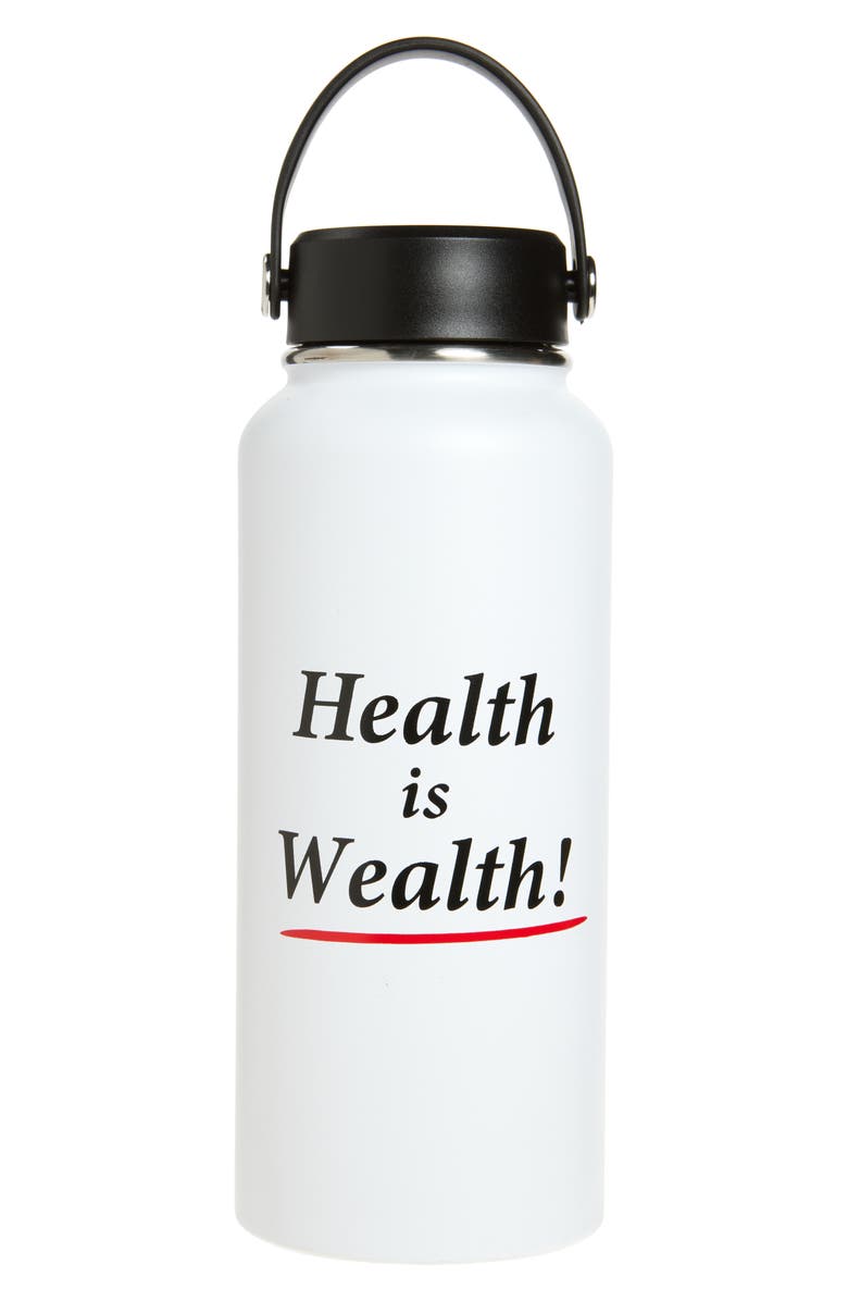 Sporty & Rich Health is Wealth Water Bottle, Main, color, 