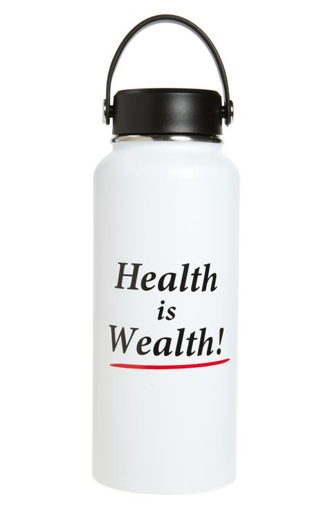 Health is Wealth Water Bottle
