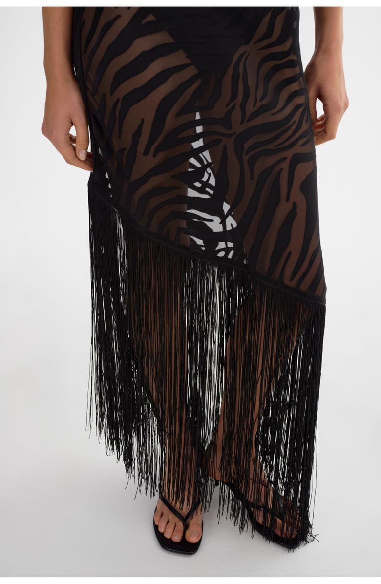 LAMARQUE Jennine | Zebra Sheer Dress, Alternate, color, Bkzb