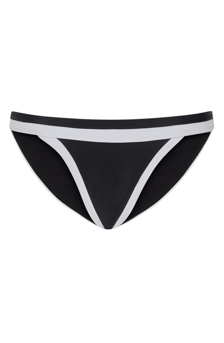 Milly Positano Colorblock Hipster Bikini Bottoms, Alternate, color, Black Multi
