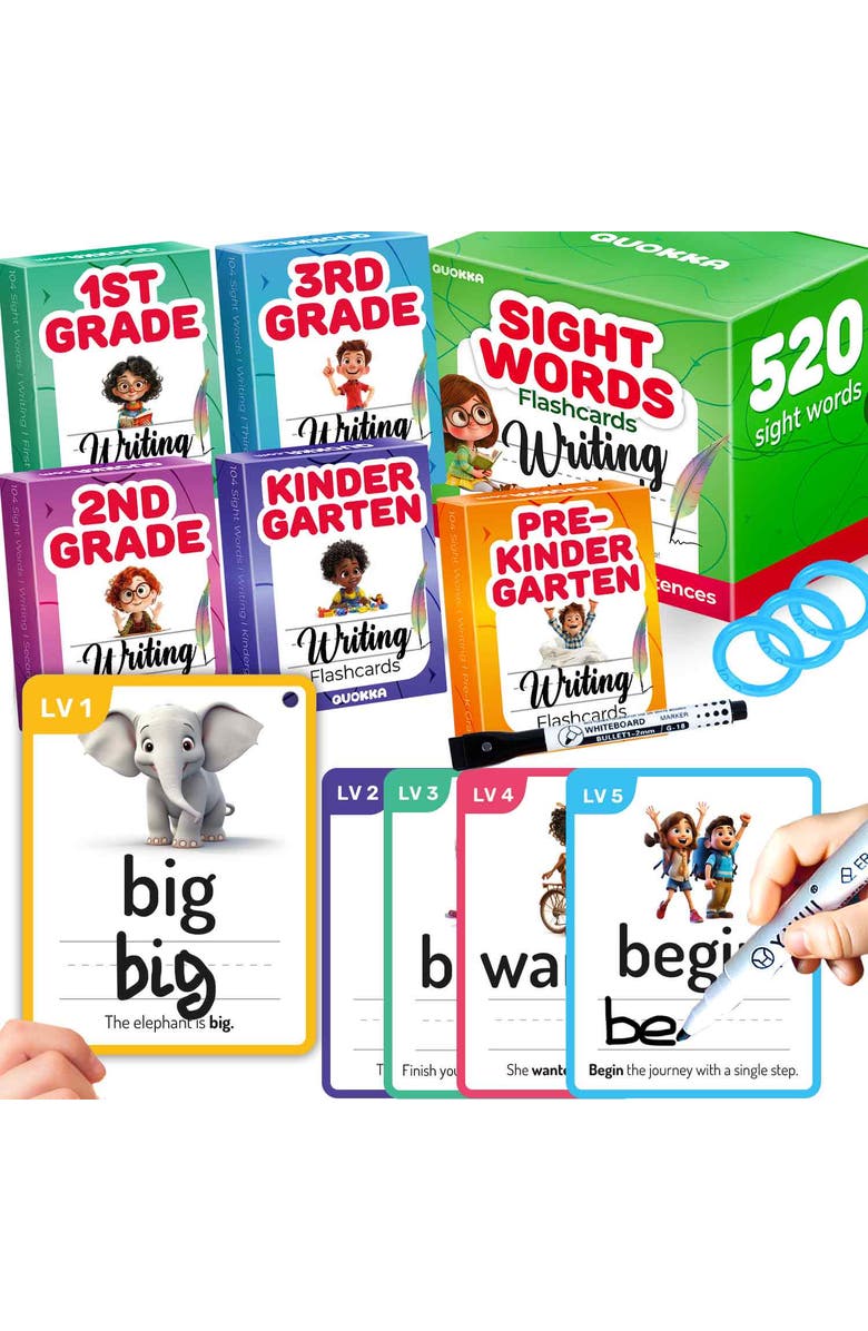 Quokka Kids Flash Cards Sight Words and Learning, Main, color, Sw Writing Cartoonish