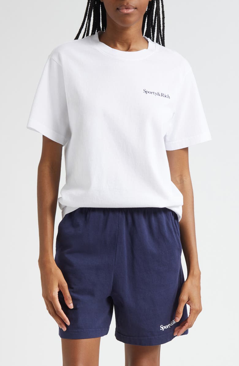 Sporty & Rich Health is Wellness Logo Graphic T-Shirt, Main, color,