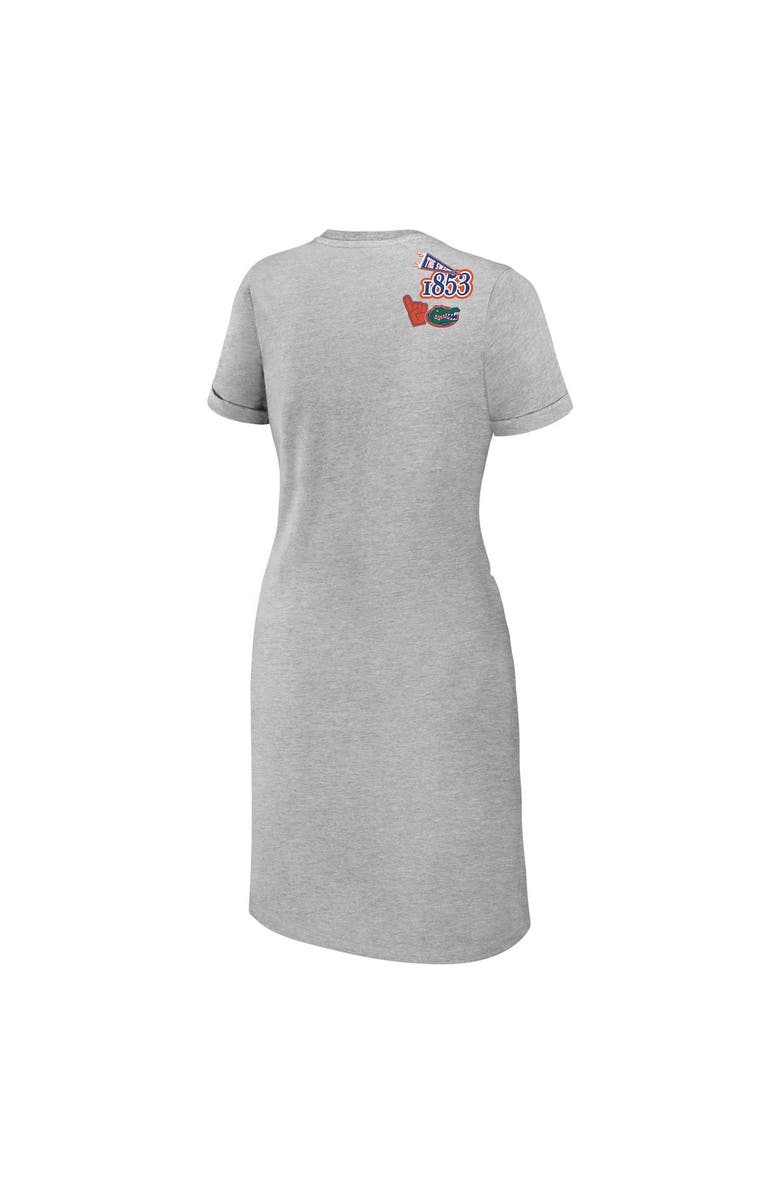 WEAR by Erin Andrews Women's WEAR by Erin Andrews Heather Gray Florida Gators Knotted T-Shirt Dress, Alternate, color, U. Of Florida
