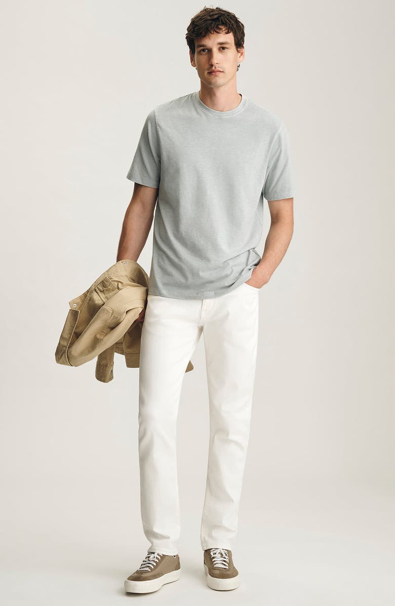 Mavi Jeans Pale Grey Slub Cotton Blend T-Shirt, Alternate, color,