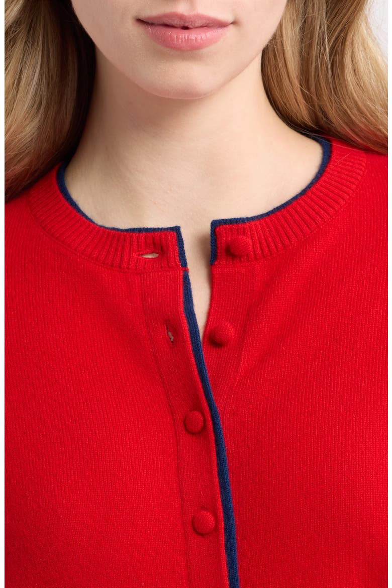 Nyla Cashmere Cardigan, Alternate, color, RED