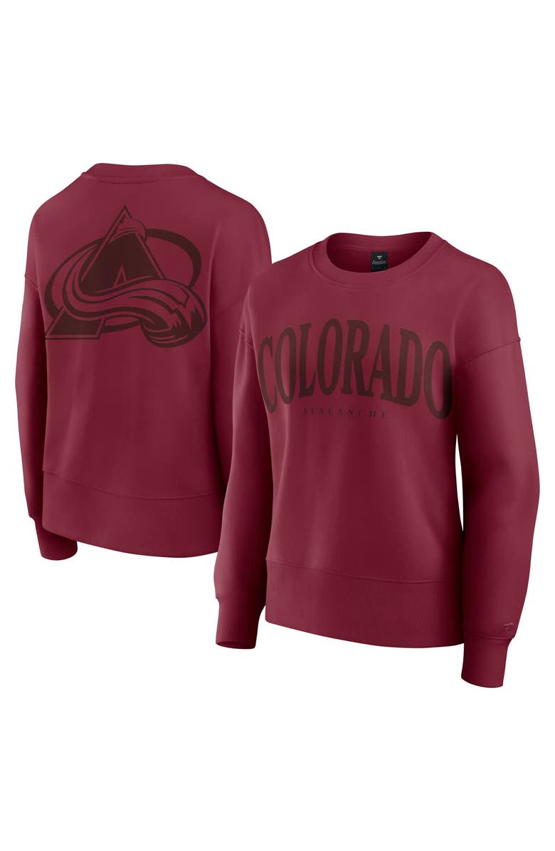 FANATICS Women's Fanatics  Burgundy Colorado Avalanche Elements Flow Pullover Sweatshirt, Alternate, color, 