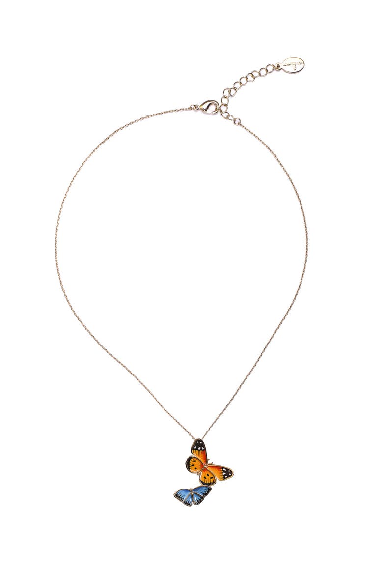 Butterfly Pendant, Alternate, color, Orange
