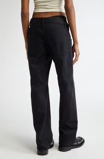 Lace Undies Detail Nonstretch Jeans