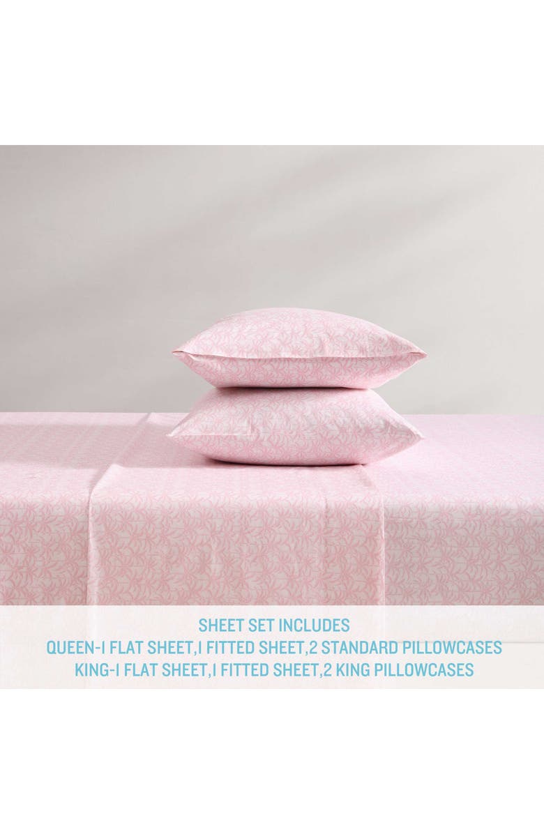 Tommy Bahama Lovely Palms Percale Cotton Sheet Set, Alternate, color, Pink