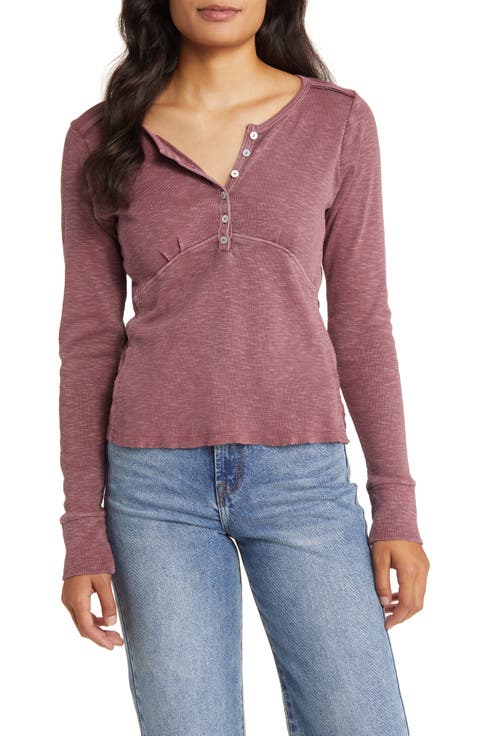 Long Sleeve Cotton Henley