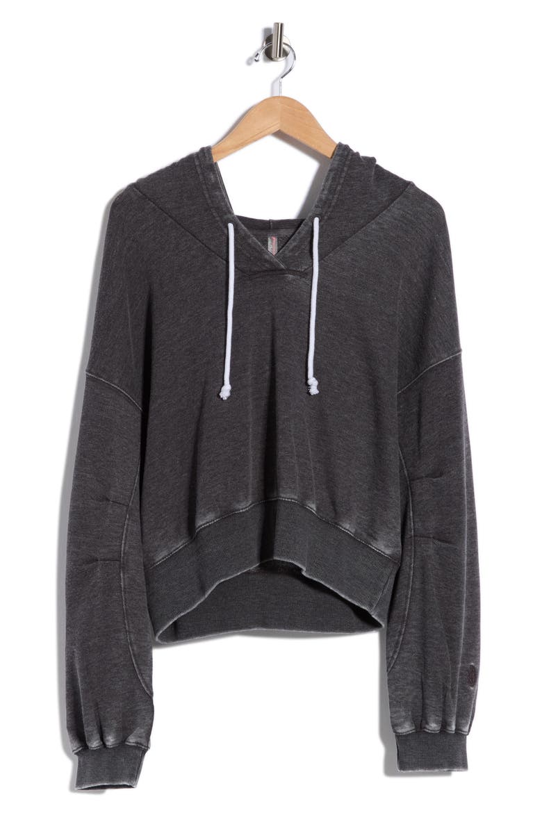 Playbook Crop Hoodie, Alternate, color, BLACK