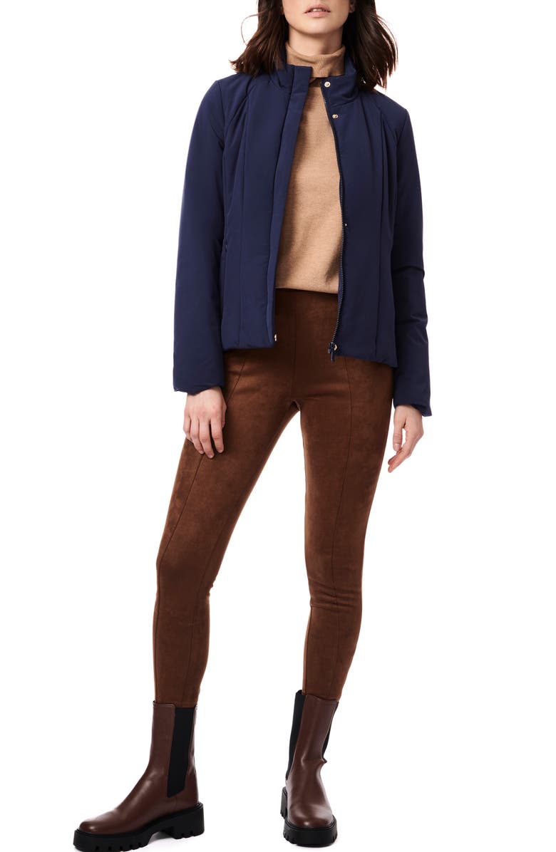 Bernardo Stand Collar Puffer Jacket, Alternate, color, Night Shadow