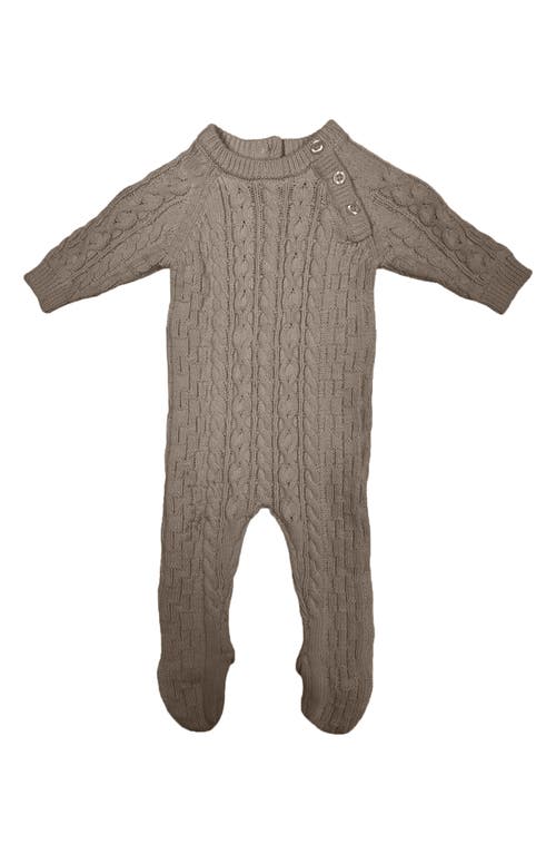 Maniere Manière Cable Sweater Footie In Beige