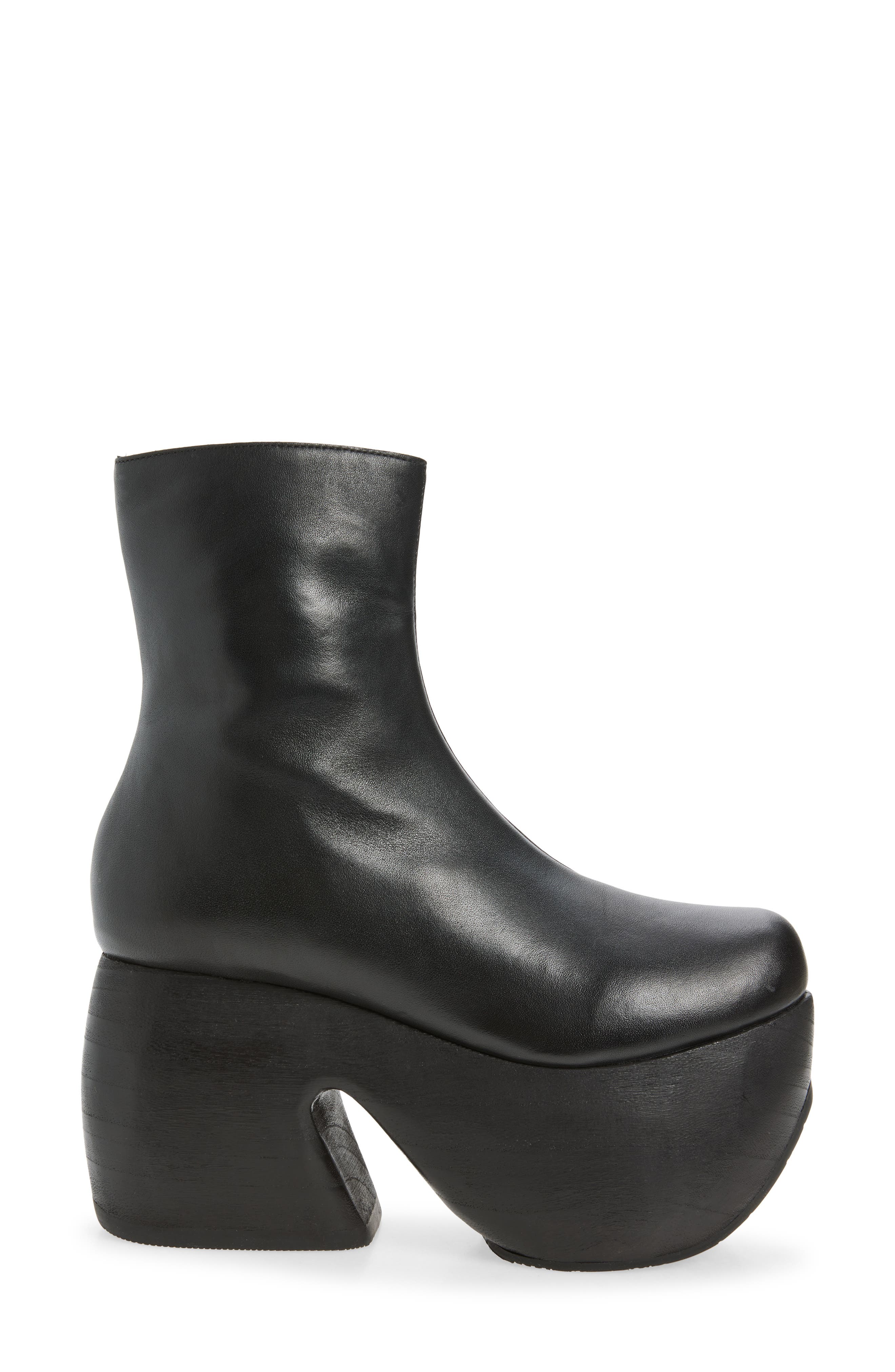 Platform Bootie, Alternate, color, BLACK