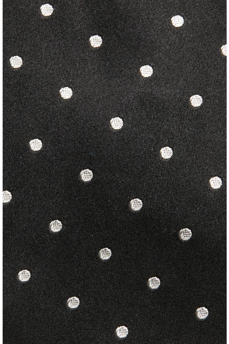 Neat Dot Silk Tie, Alternate, color, BLACK