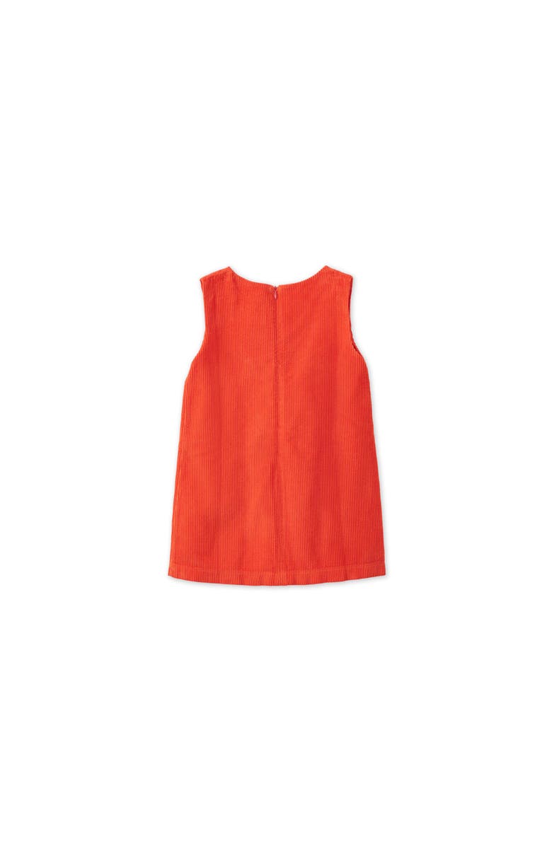Vild House of Little Organic Cotton Corduroy Dress, Alternate, color, Dark Coral