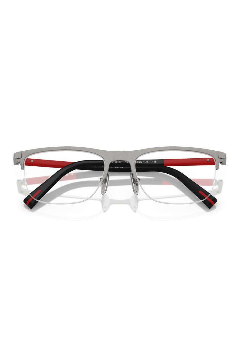 55mm Pillow Optical Glasses, Alternate, color, MATTE GREY