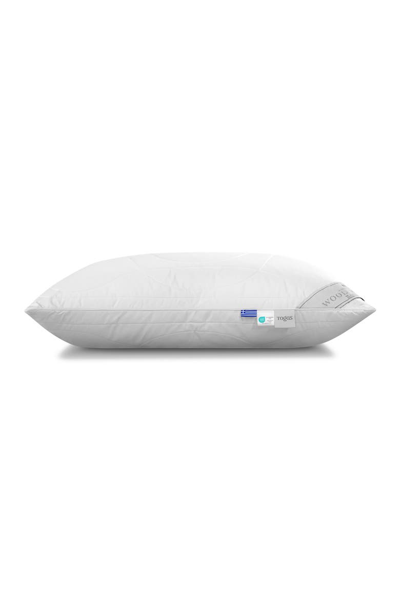 Woolmaster sheep wool pillow, Alternate, color, White