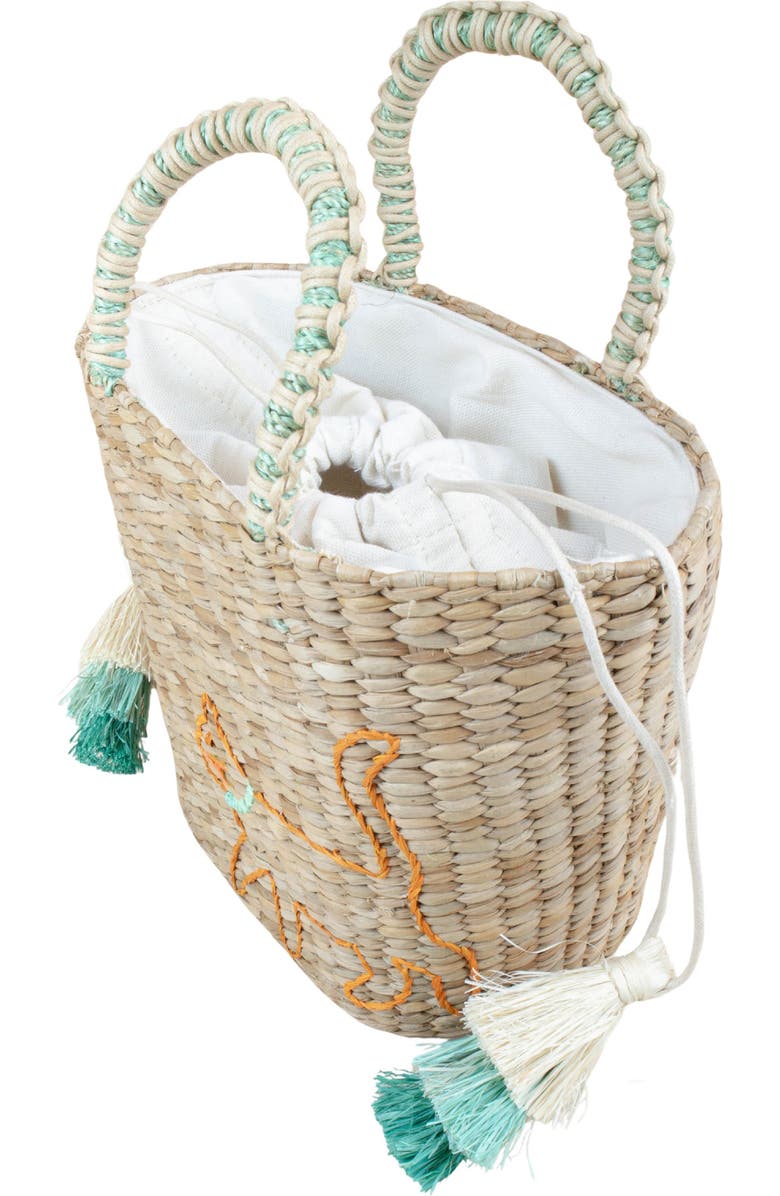 LIKHA Cat Embroidered Tote Bag, Alternate, color, Natural