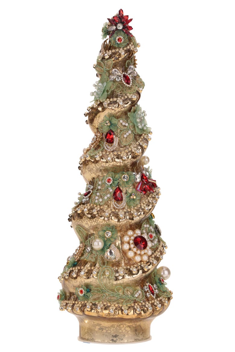 Jeweled Christmas Tree, Gold, Main, color, Gold