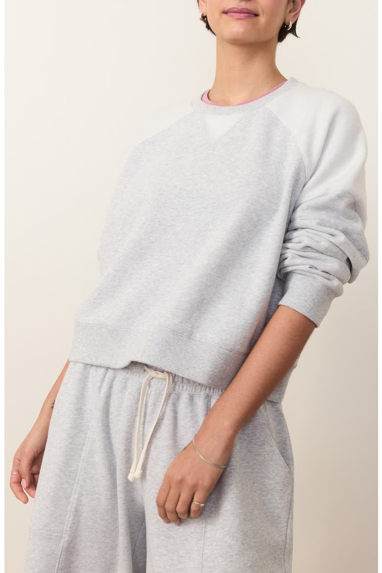 Cloud 9 Colorblock Crop Sweatshirt, Alternate, color, HEATHER GREY