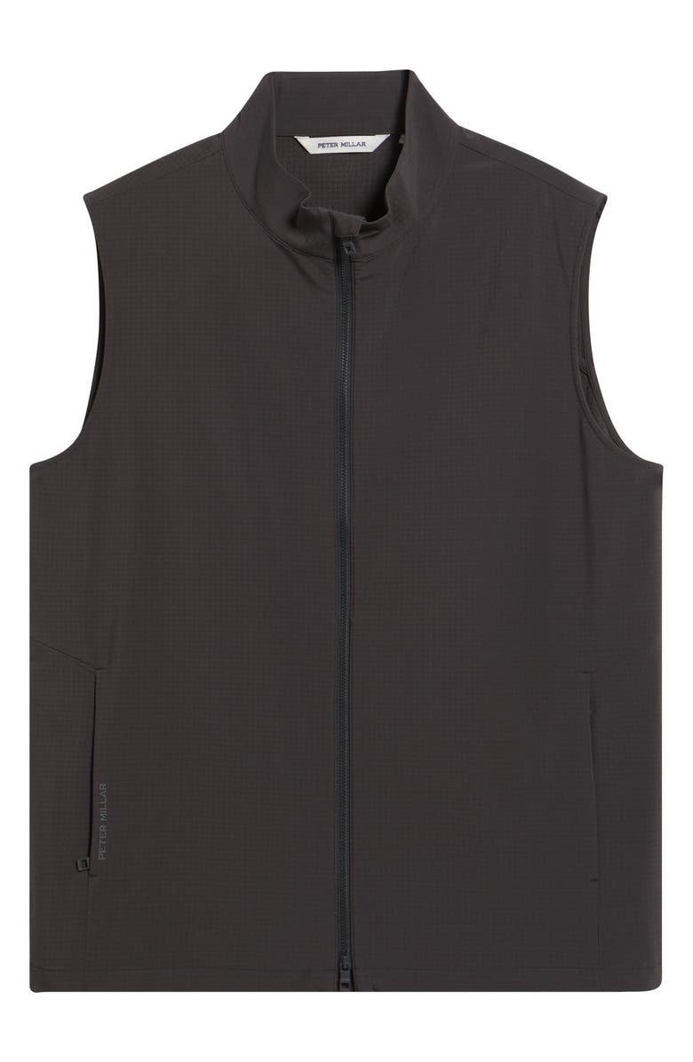 Peter Millar Gust Water Resistant Vest, Alternate, color, Carbon Black